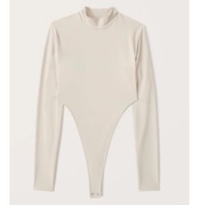 Abercrombie Long Sleeve Seamless Fabric Mockneck High-Leg Bodysuit
